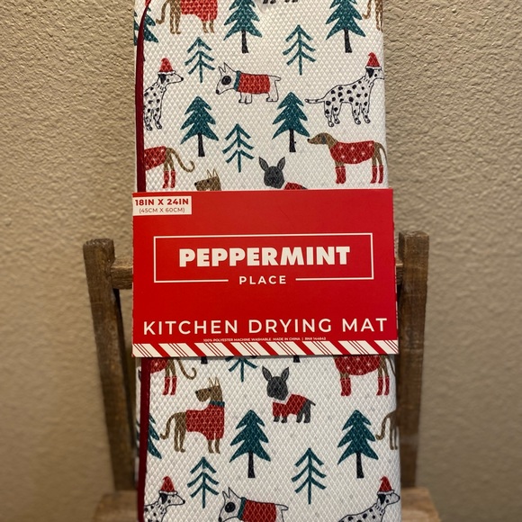 Christmas Dogs Dish Drying Mat, Dog Themed Dish Drying Mat, Christmas Decor - Picture 3 of 11